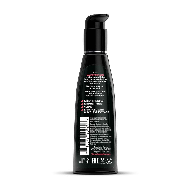 Wicked Aqua Watermelon Flavoured Water Based Lubricant - 120 ml (4 oz) Bottle